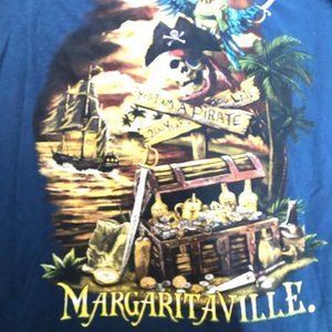 Margaritaville New Orleans long Sleeve T Shirt, blue, Men's Medium